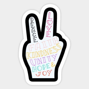 peace and love Sticker